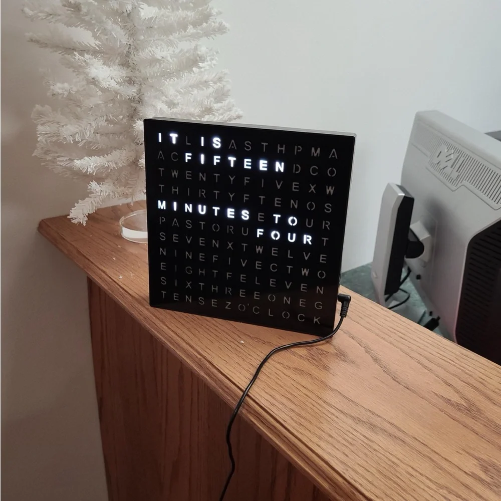 New Sharper Image Light-Up Word Clock 7.75